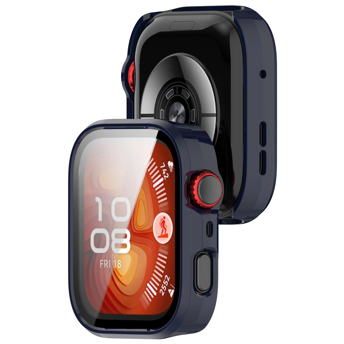 Etui z wbudowanym szkłem Bizon Case Watch Adamo do Huawei Watch Fit 4 Pro
